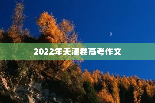 2022年天津卷高考作文