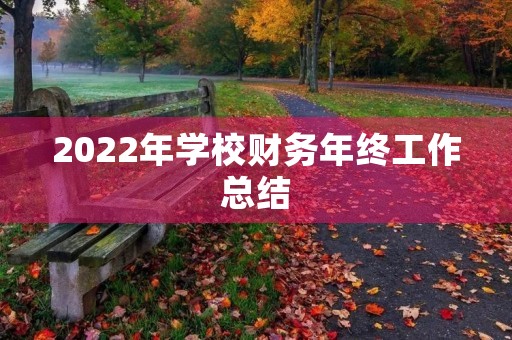 2022年学校财务年终工作总结