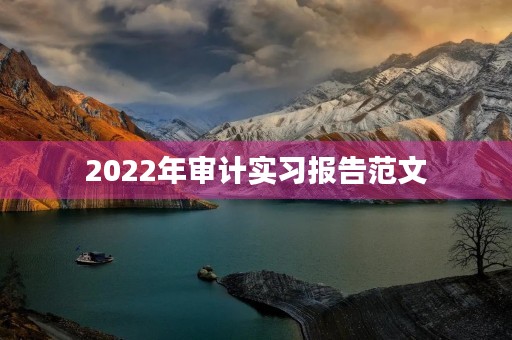 2022年审计实习报告范文 2022年审计实习报告范文