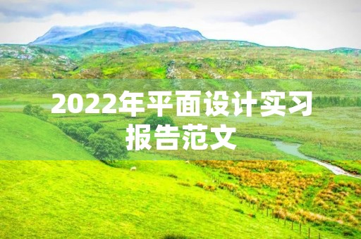 2022年平面设计实习报告范文 2022年平面设计实习报告范文