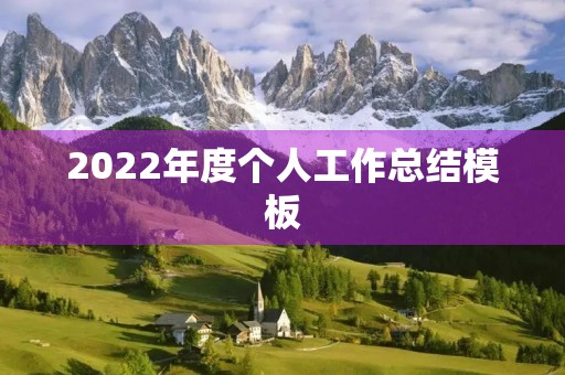 2022年度个人工作总结模板