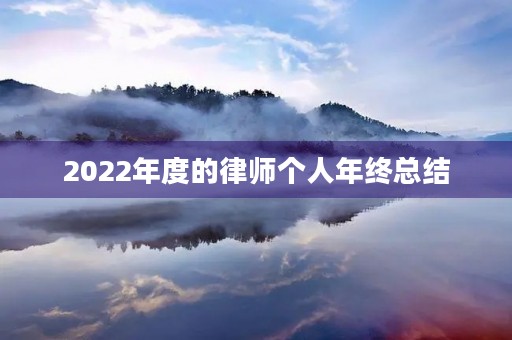 2022年度的律师个人年终总结