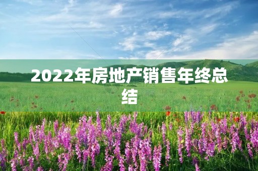 2022年房地产销售年终总结