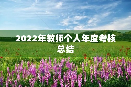 2022年教师个人年度考核总结