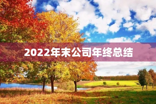 2022年末公司年终总结