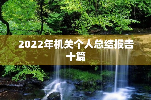 2022年机关个人总结报告十篇