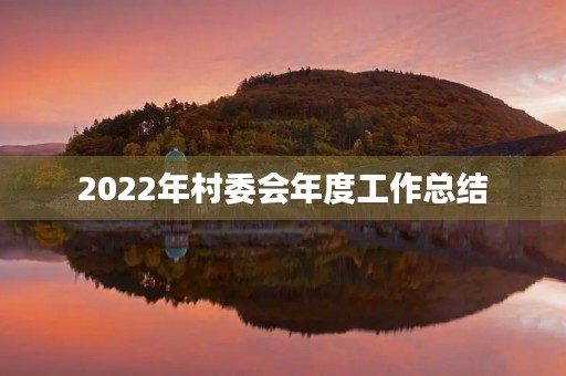 2022年村委会年度工作总结