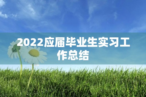 2022应届毕业生实习工作总结 2022应届毕业生实习工作总结