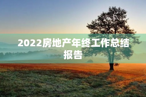 2022房地产年终工作总结报告 2022房地产年终工作总结报告