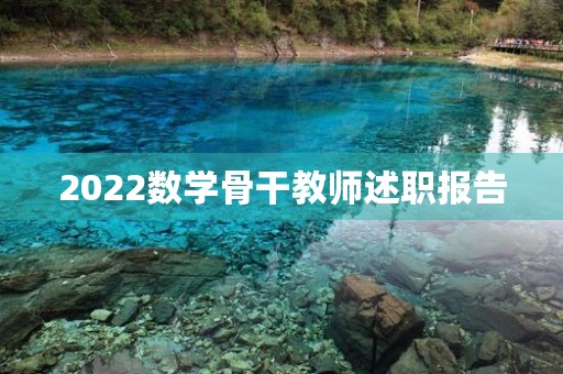 2022数学骨干教师述职报告