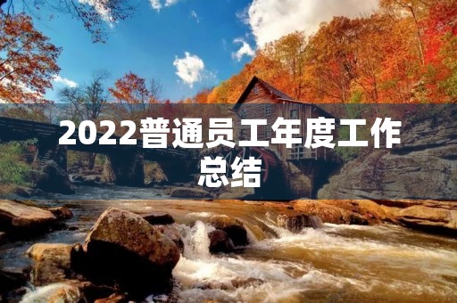 2022普通员工年度工作总结