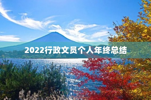 2022行政文员个人年终总结
