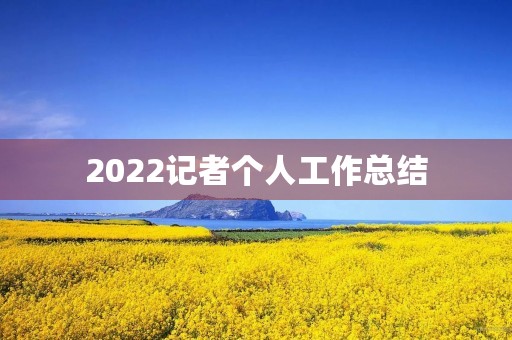 2022记者个人工作总结