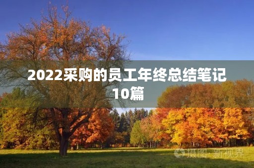 2022采购的员工年终总结笔记10篇 2022采购的员工年终总结笔记10篇