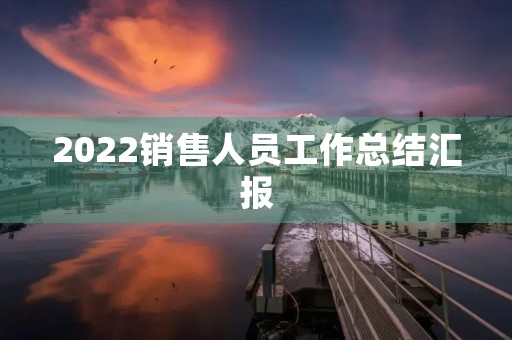 2022销售人员工作总结汇报