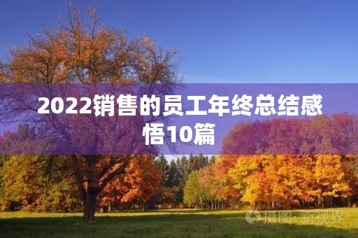 2022销售的员工年终总结感悟10篇 2022销售的员工年终总结感悟10篇