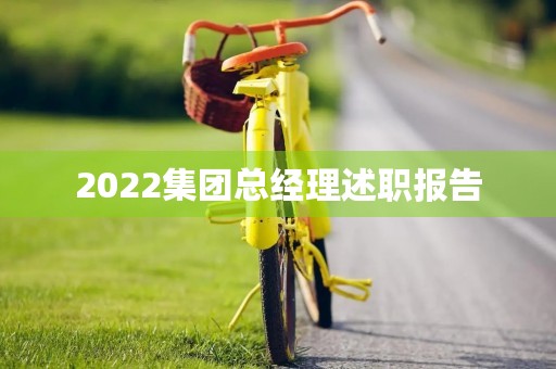 2022集团总经理述职报告