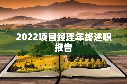 2022项目经理年终述职报告