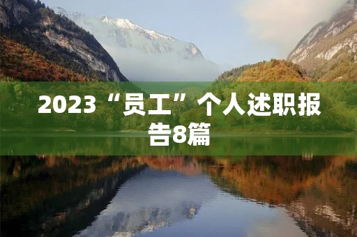 2023“员工”个人述职报告8篇