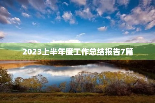 2023上半年度工作总结报告7篇