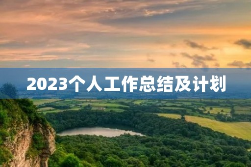 2023个人工作总结及计划