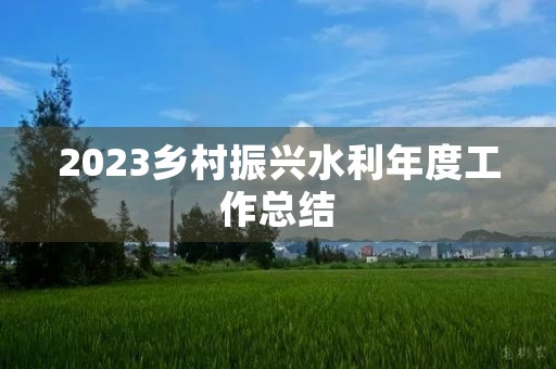 2023乡村振兴水利年度工作总结