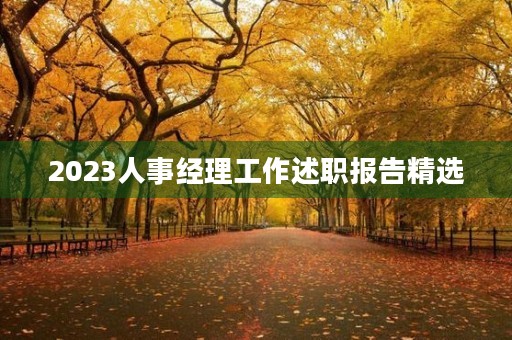2023人事经理工作述职报告精选