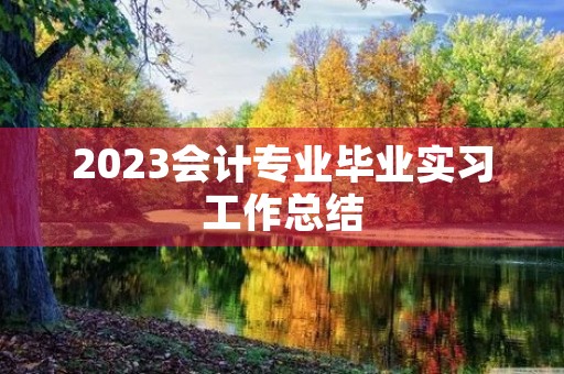 2023会计专业毕业实习工作总结