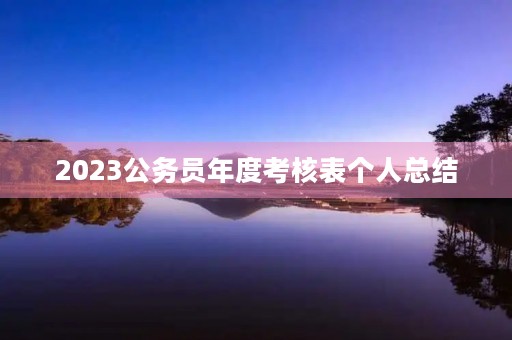 2023公务员年度考核表个人总结