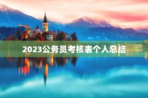 2023公务员考核表个人总结
