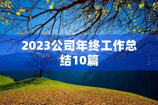 2023公司年终工作总结10篇 2023公司年终工作总结10篇