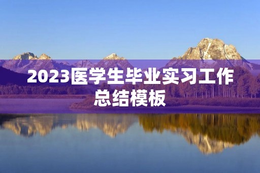 2023医学生毕业实习工作总结模板