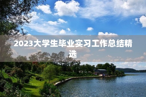 2023大学生毕业实习工作总结精选 2023大学生毕业实习工作总结精选