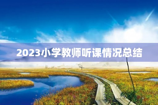 2023小学教师听课情况总结 2023小学教师听课情况总结
