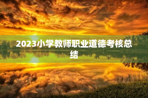 2023小学教师职业道德考核总结