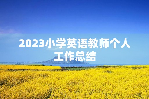 2023小学英语教师个人工作总结