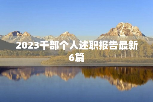 2023干部个人述职报告最新6篇