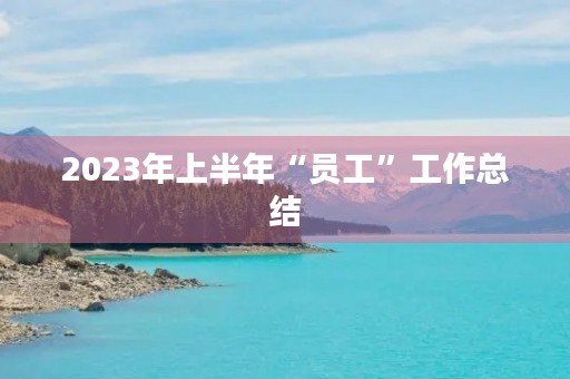 2023年上半年“员工”工作总结(7篇)