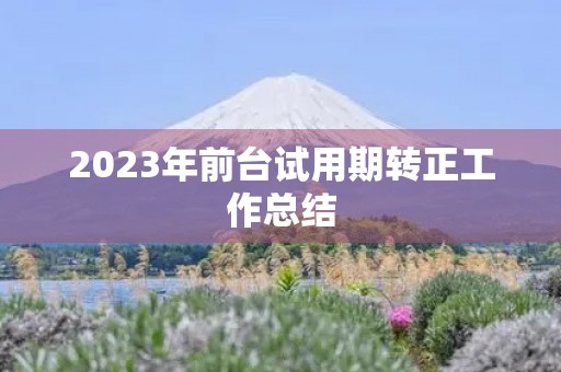 2023年前台试用期转正工作总结