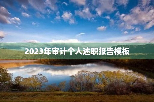 2023年审计个人述职报告模板（10篇）