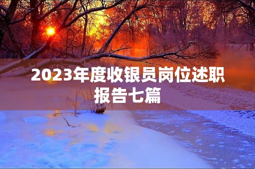 2023年度收银员岗位述职报告七篇