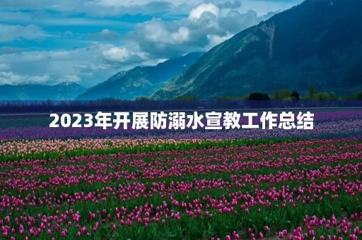 2023年开展防溺水宣教工作总结
