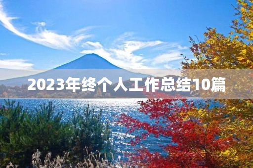 2023年终个人工作总结10篇