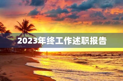 2023年终工作述职报告