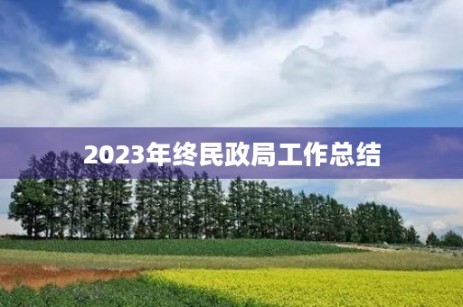 2023年终民政局工作总结