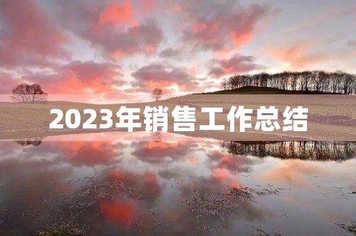 2023年销售工作总结（10篇）