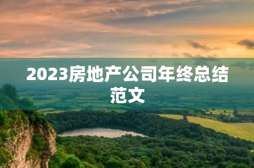2023房地产公司年终总结范文