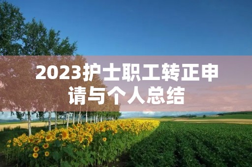 2023护士职工转正申请与个人总结