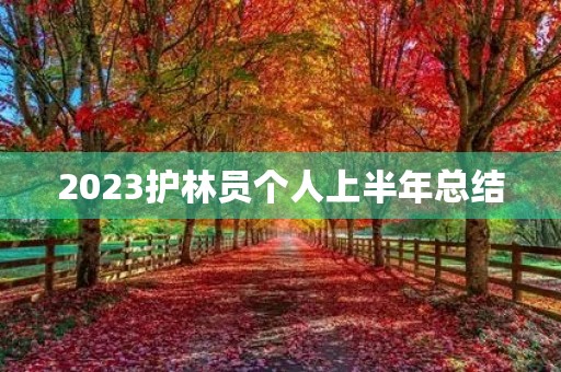 2023护林员个人上半年总结