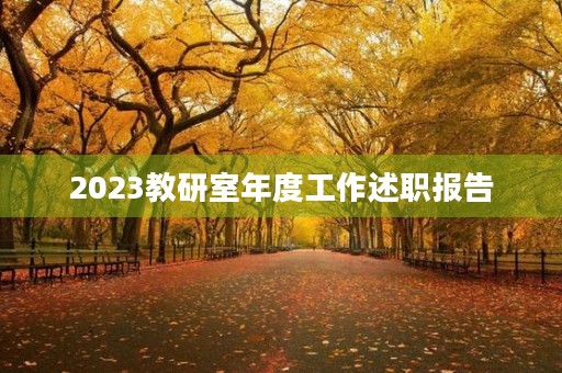 2023教研室年度工作述职报告(内容)
